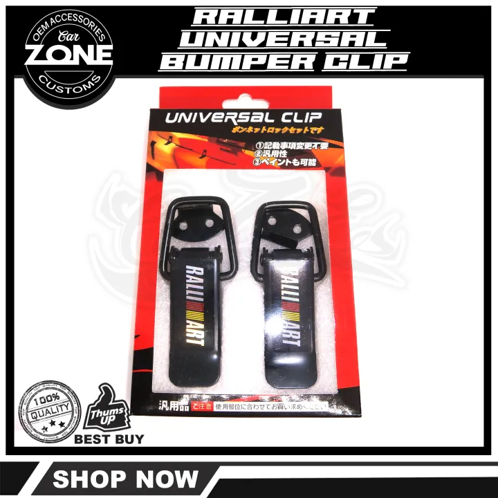 Ralliart Universal Quick Release Bumper Clip (Black) Lazada PH
