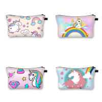 Unicorn Womens Summer Cosmetic Bag Student Outdoor Hand Wash Bag Cartoon Printed Cute Storage Bag Wholesale