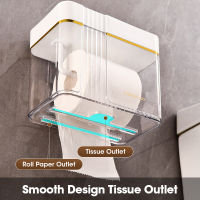 GESEW Roll Tissue Wall Hanging Toilet Paper Rack Pumping Paper Holder Light Luxury Storage Organizer Bathroom Accessories