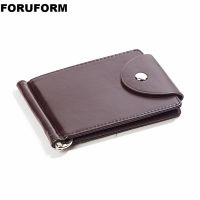 PU Leather Money Clip Metal Men Card Pack Slim Bills Cash Clips Clamp for Money Thin Billfold Holder Cheap NEW