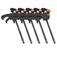 5Pcs Woodworking Bar Mini F Clamp Clip Set Hard Quick Ratchet Release Clip DIY Carpentry Hand Tool Woodworking Clamp