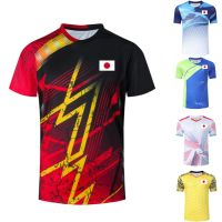 Japan Flag Tennis T Shirts For Male Female, Top Quality Quick Dry Shirt Badminton Sport Kits, Girls Table tennis Jerseys Clothes