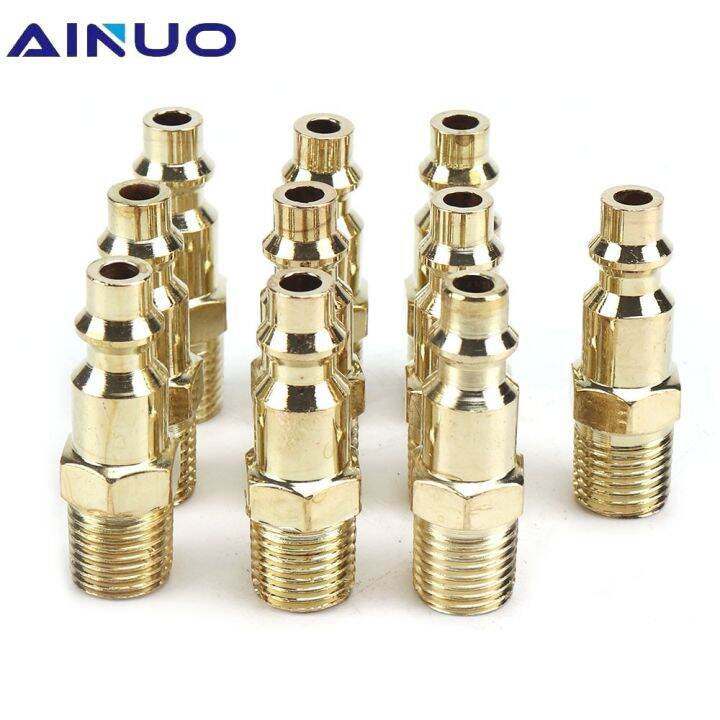 1/4quot; Npt Male Plug Air Hose Connector Quick Coupler Adapter For