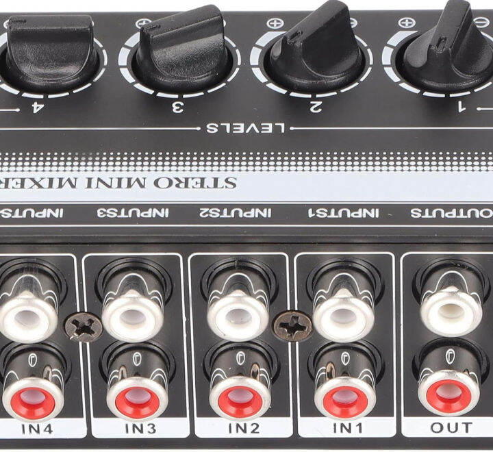 estink-4-channel-mixer-metal-cx400-4-channel-passive-mixer-portable-professional-stereo-mini-audio-mixer-for-recording-studio-console-stage-small-club-mixing-instruments-black