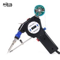 Vejl90daztg YIHUA 110V220V Tampilan Digital Gam Pemanas Besi Solder Listrik Secara Otomatis Mengirim Pistol Timah Alat Permaikan Las