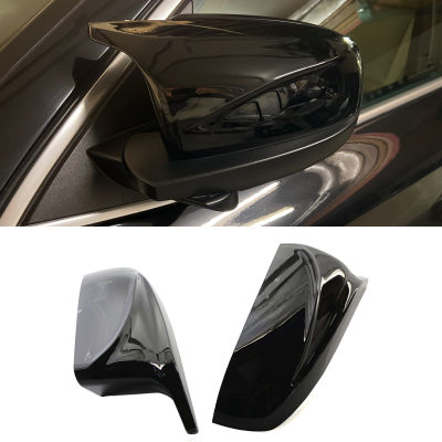 สำหรับ BMW X5 E70 X6 E71อุปกรณ์เสริมในรถยนต์รถกระจกมองหลังด้านข้างฝาครอบกระจกมองหลังหมวก ABS คาร์บอนไฟเบอร์กลอสสีดำ08-13