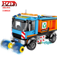 SEMBO City New Garbage Classification Truck Car Model Bricks 4 Rubbish BinBuilding Block Sets Educational Toys For Boys Gifts