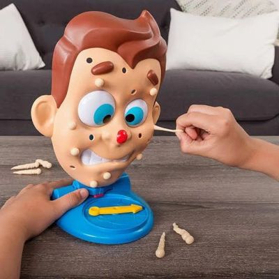 Novelty Toys Simulate Face Shape Squeeze Acne Toy Popping Pimple Parent-Child Board Game Funny Family Party Games