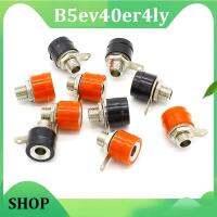 B5ev40er4ly SHOP 10pcs/lot 4mm Banana Binding Post Socket Insert Connector Nickel Plated Diy Tester Instrument Terminal