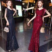 Women S Sequins V คอยาวเพื่อนเจ้าสาวชุดราตรีค็อกเทลชุดงานพรอม