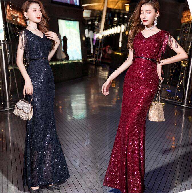 women-s-sequins-v-คอยาวเพื่อนเจ้าสาวชุดราตรีค็อกเทลชุดงานพรอม