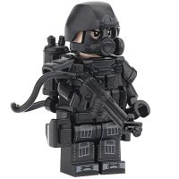 Compatible with LEGO City Police Special Forces Minifigure Soldier Model Small Particle Puzzle Boy Assembling Toys