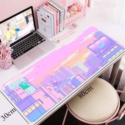 90x40cm Pink Mouse Pad 800x300mm Cute Office Table Carpet Desk Mat Kawaii Design Company Big Mousepad Keyboard Mat For Computer