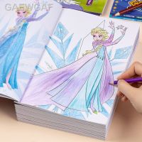 1D Mainan Montessori Disney แอนนาโฟรเซ่น Elsa Buku Mewarnai Buku Gambar Mainan Pendidkan Dini