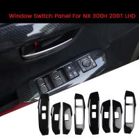 4PCS Window Lift Button Switch Panel Trim Cover for LEXUS NX 300H 200T Car Window Adjust Decoration Stickers