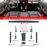 For Tesla Model 3 /Y Car Interior Protection Film Tempered Screen Film Central Console Anti-Scratch Car TPU Protection Film