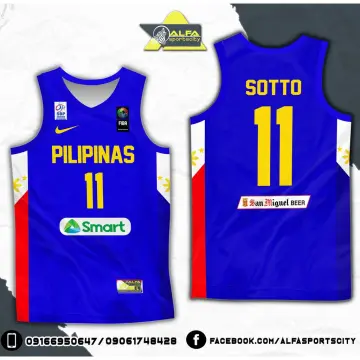 Custom Philippines Kai Sotto #11 Pilipinas Basketball Jersey Blue Printed  Names
