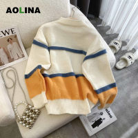 AOLINA 2022ใหม่หลวมนุ่มขี้ผึ้งเสื้อกันหนาวฤดูใบไม้ร่วงและฤดูหนาวของผู้หญิงสวมใส่ด้านนอกเสื้อสวมหัวขี้เกียจลมญี่ปุ่นอ่อนโยนถักเสื้อกันหนาว