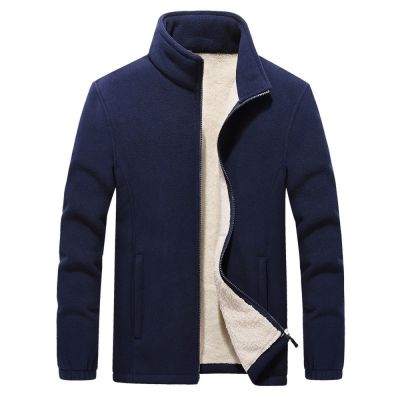 【CW】 Mens Thick Fleece Jackets Men Outwear Sportswear Wool Warm Coats Man Thermal Coat Size L-4XL