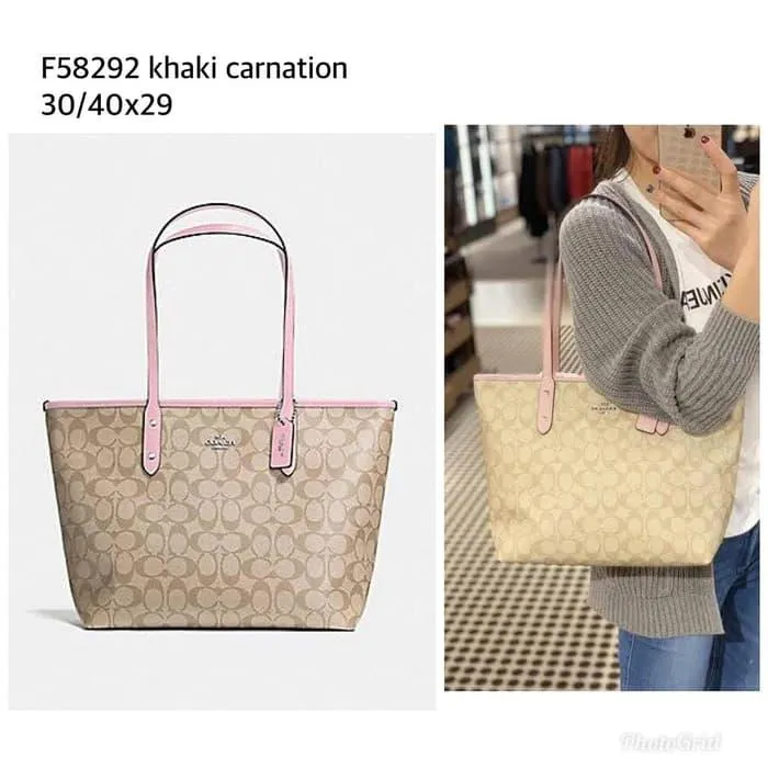 TAS COACH ORIGINAL COACH CITY TOTE SIGNATURE CARNATION ci Lazada