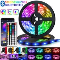 ☜ 20M LED strip RGB with 24-key remote 【รับประกัน10ปี】ไฟเเต่งห้อง ไฟ LED แบบเส้น RGB การไล่ระดับสีที่มีสีสัน ขนาด 5ม. 10ม. 15ม. 5050