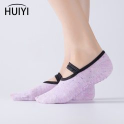 Women Yoga Socks Non Slip Grip Cotton Pilates Socks Ladies Ballet