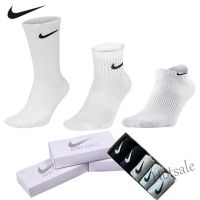 【hot sale】㍿ D19 Ready StocK boutique stokin NK sport socks white long socks Women and Men sports Socks ankle Sock