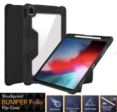 Capdase iPad 10.2" Bumper Folio  Flip Case with Pencil Slot