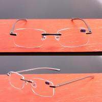 Rimless สี่เหลี่ยมผืนผ้าแว่นอ่านหนังสือสตรี/ผู้ชายสำหรับสายตายาวโดยกำเนิดสายตายาวตามอายุแว่นตา Diopter แว่นตาโลหะผสม + 100 (+ 1.0) + 150 (+ 1.5) + 200 (+ 2.0) + 250 (+ 2.5) + 300 (+ 3.0) + 350 (+ 3.5) องศา