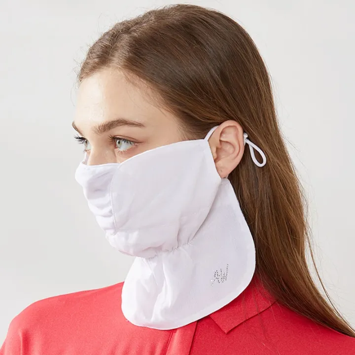 AW Golf Summer Sun Veil Full Face Neck Brace Air Cycling Driving Uv