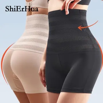 Flarixa High Waist Flat Belly Panties Seamless Woman Boxer Body Slimming  Shaping Pants Push Up Underwear Thin Safety Shorts