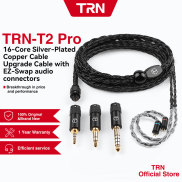 Trn T2 pro HiFi upgrade cable 16 core silver plated blackmiwatch 2pin