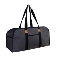 Firewood Log Carrier Large Firewood Bag Wax Canvas Log Carrier Tote High Capacity Durable Fire Wood Bag