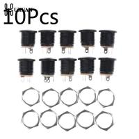 10Pcs 5.5mmx2.1mm DC Power Female Socket  DC022 DC Power Supply Jack Socket Female Panel Mount Connector Plug Adapter  Wires Leads Adapters