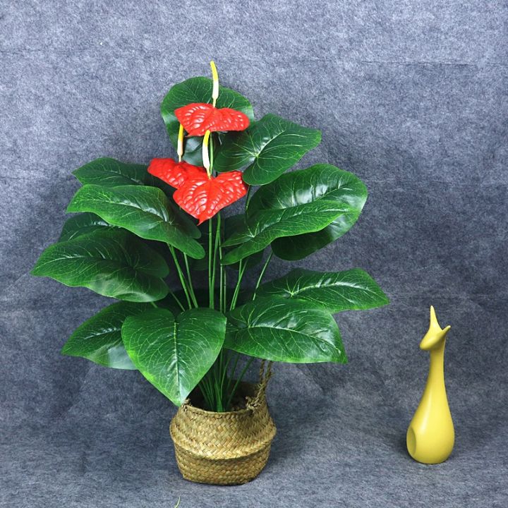 70cm18-fork-artificial-anthurium-plants-plastic-fack-flower-simulation-diy-crafts-hotel-park-living-room-house-decor-accessories