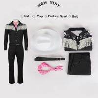 2023 New Movie Y2K Ken Black Barbecore Halloween Cinema Theater Costume Sets For Men