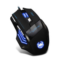 Zelotes USB Game Mouse with DPI up to 5500 with 7 Keys, USB 2.0 Interface for PC Player, Mac Black Player