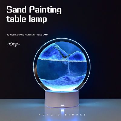 Creative USB Led 7สี Touch เปลี่ยนทราย Art Sandscape Night Light ของขวัญเด็กแฟนตกแต่ง Night Lamp