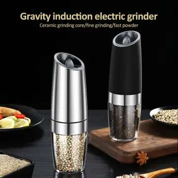 Electric Gravity Induction Pepper Grinder - Ceramic - Metal
