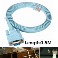 WQMZ Blue 1.5M LAN RJ45 RS232เครือข่ายสายเคเบิลคอนโซลอนุกรมอะแดปเตอร์อีเทอร์เน็ตคอมพิวเตอร์