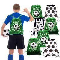 Football Non Woven Bag SOCCER Football Decoration Sports Party Gift Bag Football Boy Bundle Pocket Happy Birthday Party Supplies Traps  Drains
