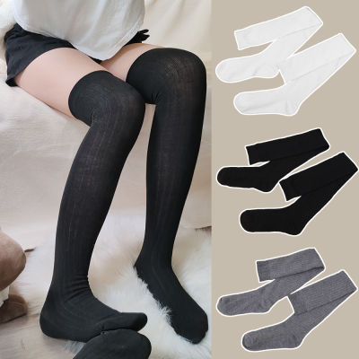 ถุงเท้ากันหนาวลายทางสำหรับผู้หญิง Jk ถุงเท้าขนลูกวัวสไตล์วิทยาลัยแบบญี่ปุ่นถุงเท้าทรงท่อปานกลาง