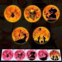 ZZOOI Halloween Moon Luminous Wall Stickers Glow in the Dark Ghost Bat Decals Halloween Decorations for Home Kids Rooms Bedroom Decor