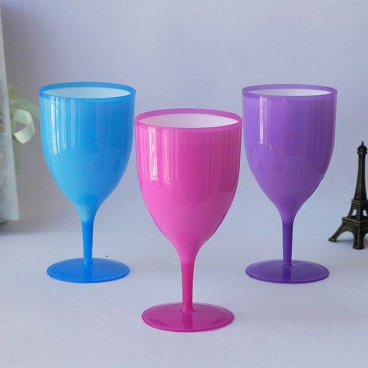 cw-6pcs-set-plastic-wine-glasses-cocktail-goblet-bar-drinking-colorful-set