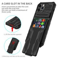 ☃❉☃ For Iphone 12 Pro Case Stand Cover With 3 Card Slot Above The Screen Saver Camera Protection Case For Iphone 12 12 Pro