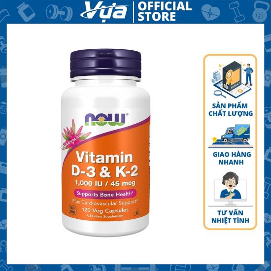 Now - vitamin d-3 k-2 1,000 iu 45 mcg - ảnh sản phẩm 1