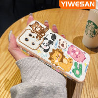 YIWESAN เคสสำหรับ Xiaomi 13 Pro ซิลิโคนลวดลายสัตว์น่ารักลายการ์ตูนใหม่เคสมือถือชุบหรูหราเคสกันกระแทกฝาครอบหลังเต็มตัวป้องกันเลนส์กล้องเคสนิ่ม