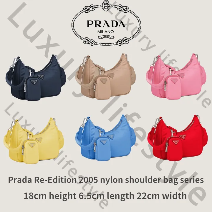 Prada ReEdition 2005 nylon shoulder bag series Lazada.co.th