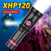 NEW Diving Flashlight IPX8 Waterproof Professional Diving Light Underwater Lamp Powered By 18650 26650 Battery With Hand Rope Adhesives  Tape