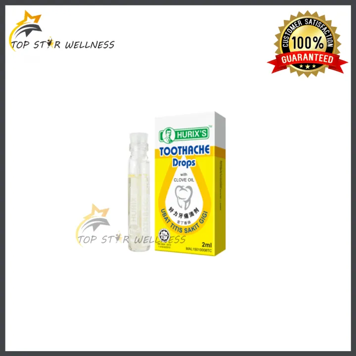 Hurixs Toothache Drops With Clove Oil 2ml Lazada